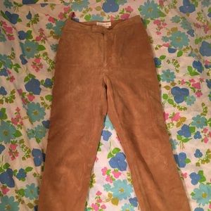 Margaret Godfrey Vintage Brown Suede Trousers